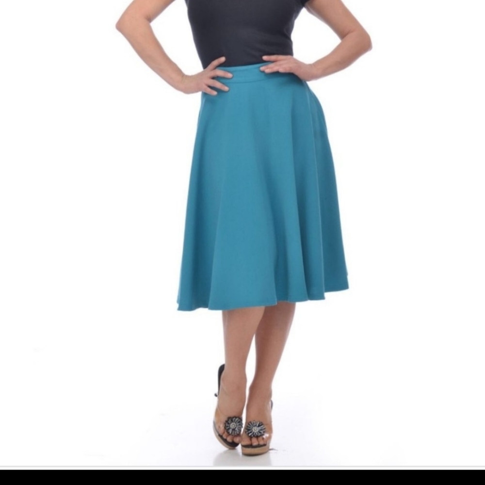 Teal circle skirt